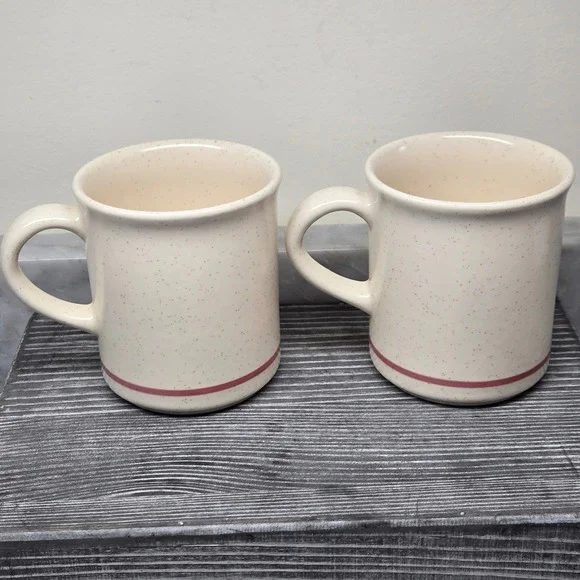 VTG Pfaltzgraff Saratoga Aztec Southwestern Speckled Stoneware Mugs, Set 4, RARE - Picture 6 of 16